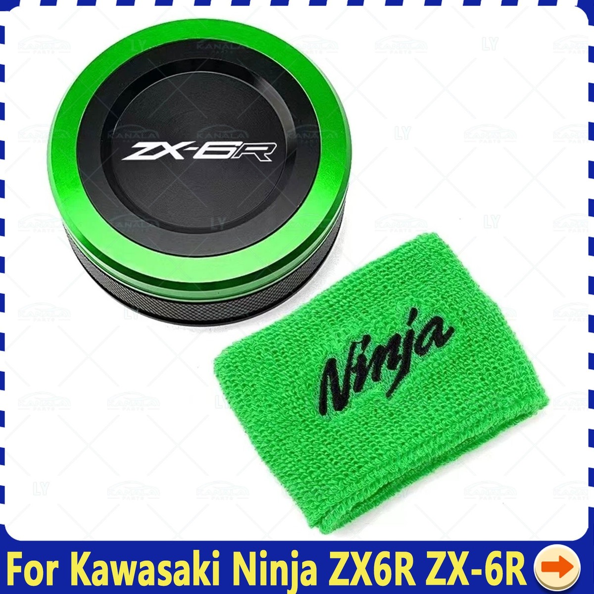みっく For Kawasaki Ninja ZX6R Front Brake Fluid Reservoir Cover Brake