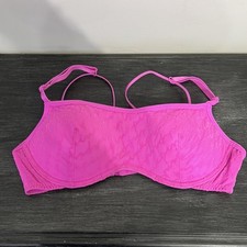 Victoria's Secret PINK Mesh Underwired T-Shirt Bra Pink Adjustable Strap M