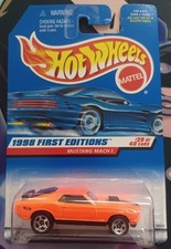 hot wheels 1998 First Editions Mustang Mach 1 Bright Neon Orange VHTF