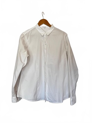 Jil Sander White Long-Sleeve Button-Up Shirt (Women's US 8 / IT 44)