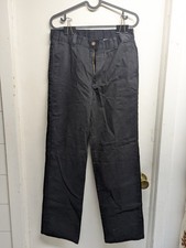 Youths Black Dress Pants With Back Pockets.