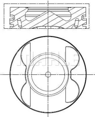 Pistone motore per cilindro 4-6 001 PI 00190 002 MAHLE per MERCEDES-BENZ