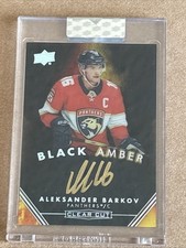 Aleksander Barkov 2019-20 Clear Cut Black Amber Gold Auto