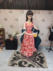 Vintage Barbie Mattel Outfit - Sears Maxi Dress #9006 + Shoes, Beads, Purse +