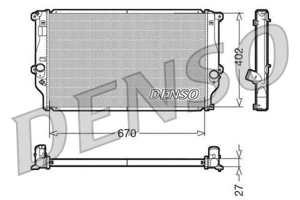 KÜHler MotorkÜHlung Denso DRM50025 FÜR Toyota WasserkÜHler MotorkÜHler-image