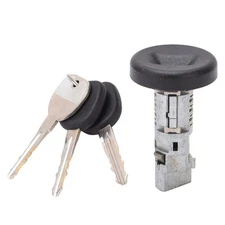 Ergonomic Ignition Cylinder Switch Lock Cores with 3 Keys for 1500 2500 19120038