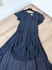 CHANEL Fall 2006 Silk CC Long Gown Dress FR40