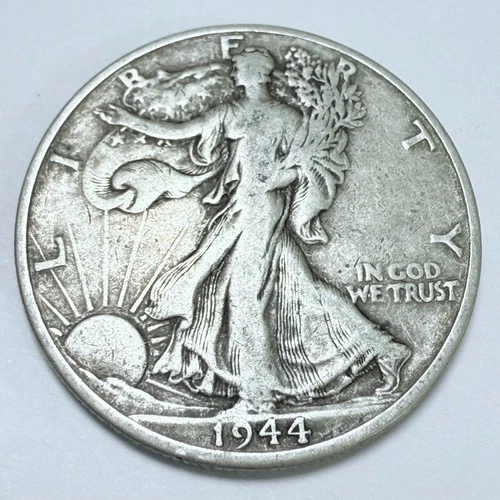 1944-D 50C Walking Liberty Half Dollar 90% Silver Fine Details #4555