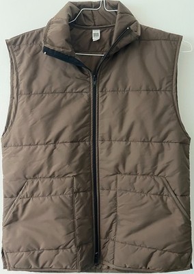 American Apparel Men s Brown Puffy Vest Size M (Double Up and Down Zipper)