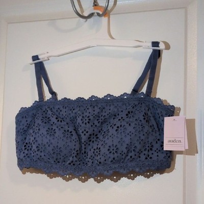 Auden Blue Floral Lace Bralette Women's Size M