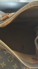 Louis Vuitton Speedy Monogram Brown Zip Satchel Top Handle Bag Gold HW