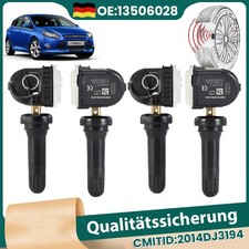 4x RDKS Reifendrucksensor TPMS Sensor Für Opel Astra J K Corsa D E 13506028.