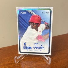 2025 Pulse Baseball Devin Taylor blue foil /69 Auto
