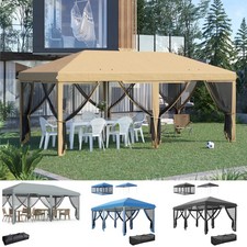 6 x 3(m) Pop Up Party Tent Gazebo Wedding Canopy with 6 Sidewalls