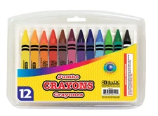 BAZIC 12 Color Premium Jumbo Crayons [12 Pack]