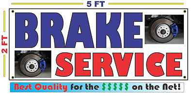 BRAKE SERVICE Banner Sign NEW Larger Size 4 Auto Shop, Garage, Car Rebuild Job 