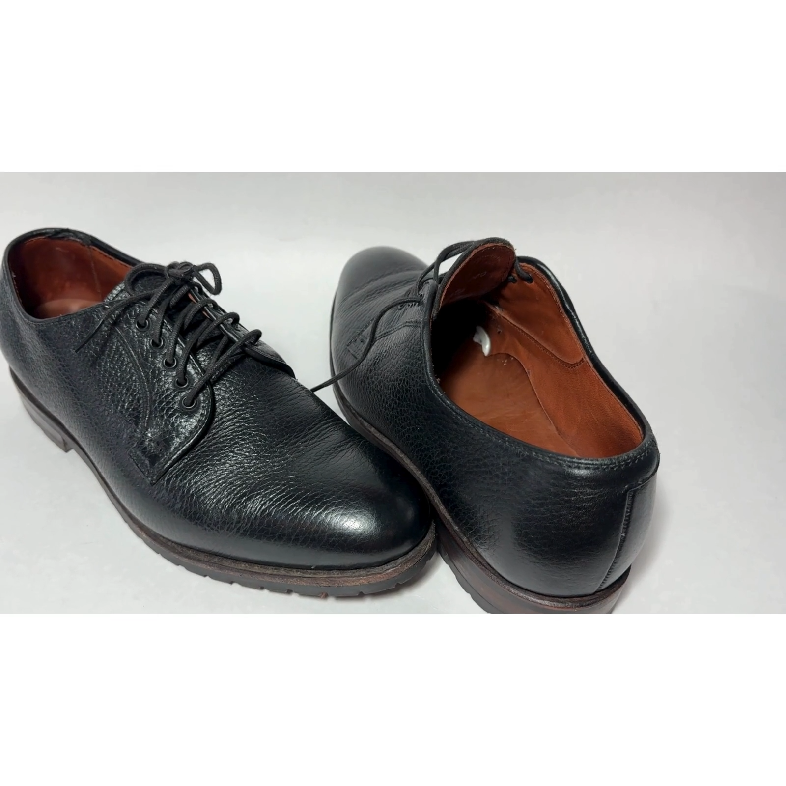 SAOLA Allen Edmonds Athens Scarpe derby da uomo 7 5 D in grani di ciottoli neri