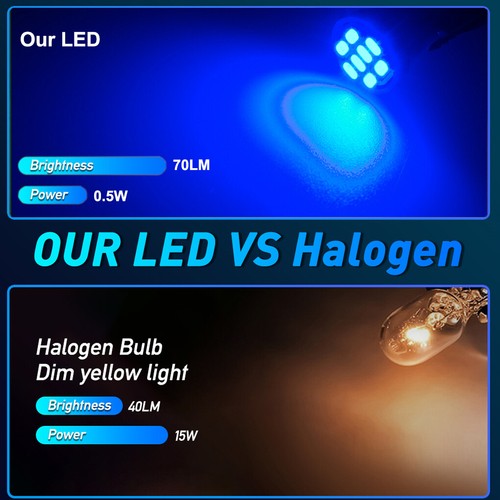 Dash Gauge Cluster LED Dashboard Bulbs Blue For Ford 70-72 F100 F250 F350 Truck - Picture 2 of 6