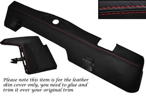 Red Stitch Lower Dash Dashboard Leather Covers Fits Land Rover