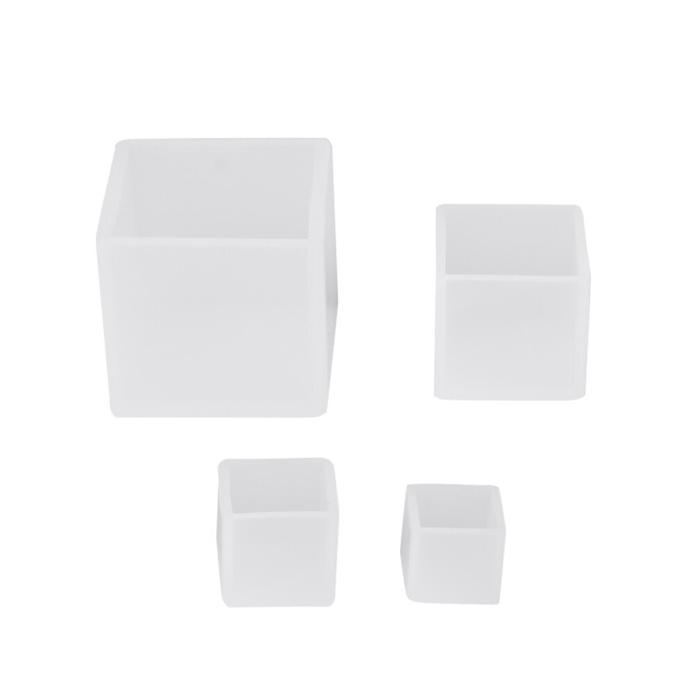 4 Sizes Square Silicone Resin Molds for DIY Craft Ornaments
