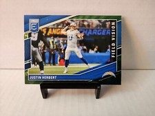 Justin Herbert Field Vision Green 2022 Donruss Elite Football L.A. Chargers Card