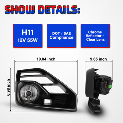 Fog Lights For 05-09 Nissan Frontier (w/Painted Bumper)/ 05-12 Nissan