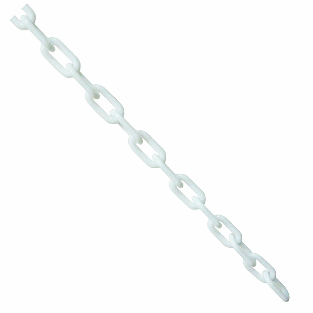 Plastic Barrier Chain Link Safety Decorative Garden Fence, White 15m x 6mm