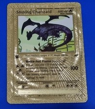 Carta Inglese Pokemon Charizard Vmax HP100 Colore Oro Oro 107/105