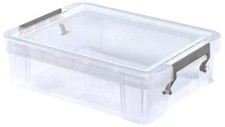 2.3L Clear Allstore Storage Box - 190mm x 70mm x 260mm - WHITEFURZE