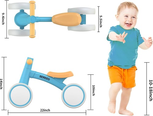 SEREED Baby Balance Bike for 1 Year Old Boys Girls 12-24 Month Toddler Balance B - Picture 3 of 10