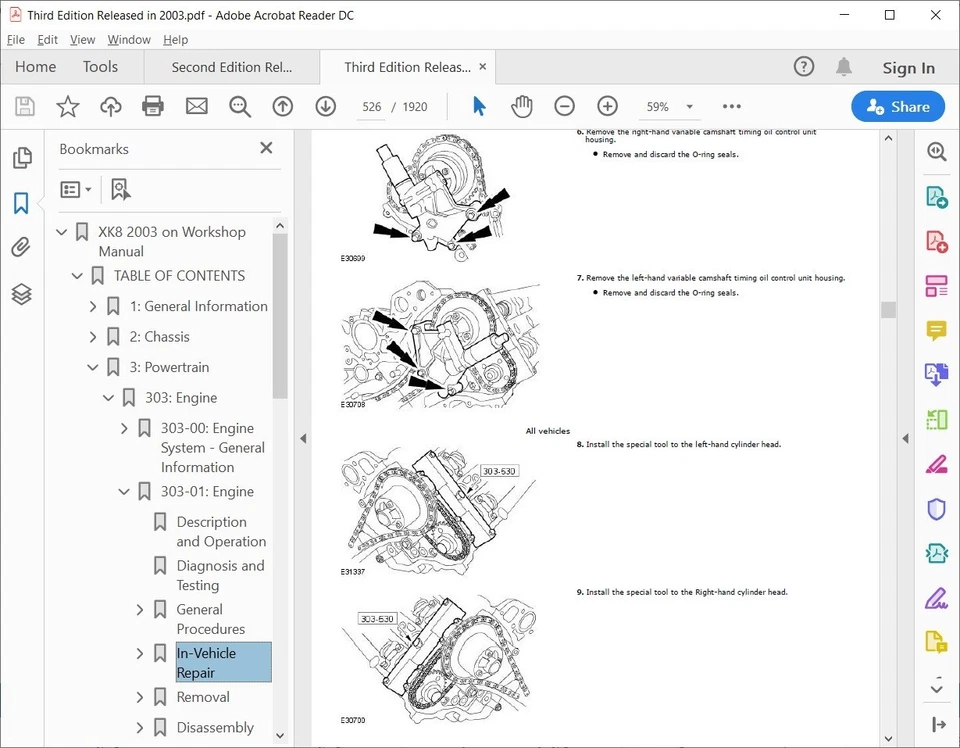 Service and Repair Manual for Jaguar XK, XK8, X100 (fits year: 1997 - 2006) - Image 2 of 4