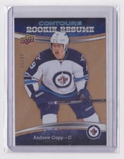 2015-16 UD CONTOURS ROOKIE RESUME GOLD 5/99 ANDREW COPP #RR-28 WINNIPEG JETS