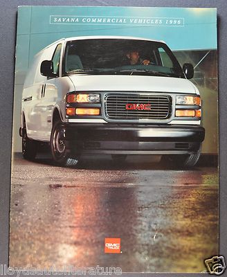 1996 GMC Savana Commercial Van Truck Brochure Excellent Original