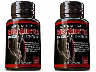 Big Girth Male Enhancement 120 Pills Stamina Booster Libido Natural Supplement