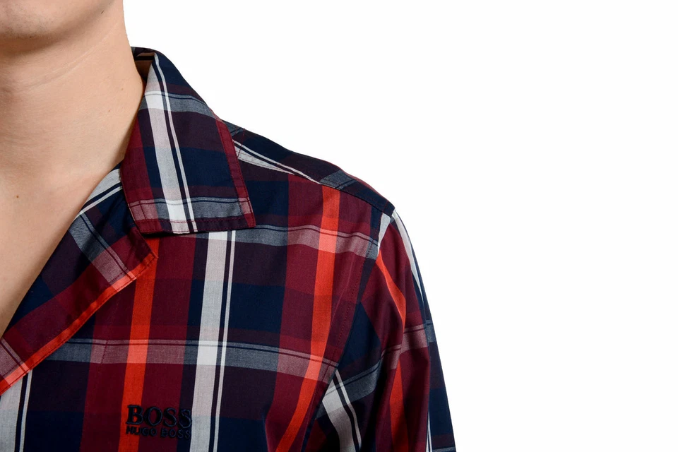 Hugo Boss "Pijama2" Hombre Multicolor Cuadros Manga Larga Pijama Camisa EE. UU. M IT 50 Foto 4 de 4