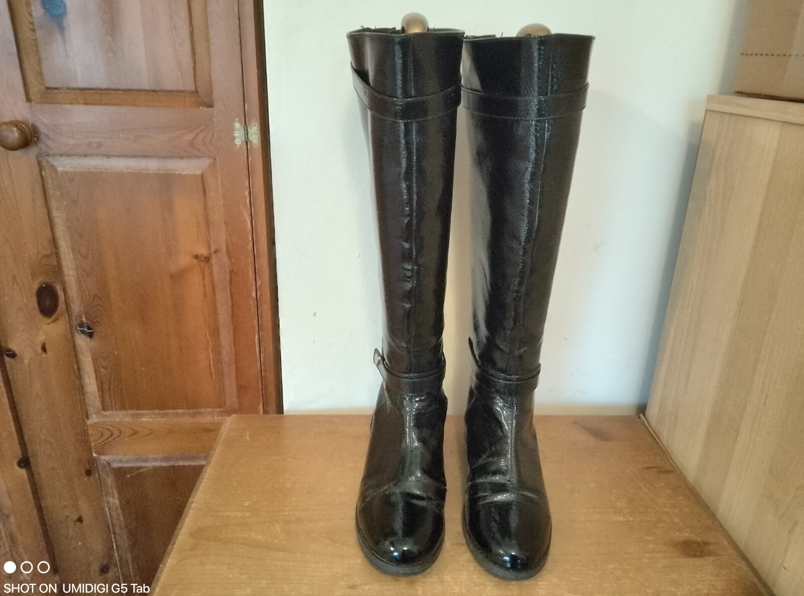 Miss KG Black Patent Riding Boots Size 6 eBay