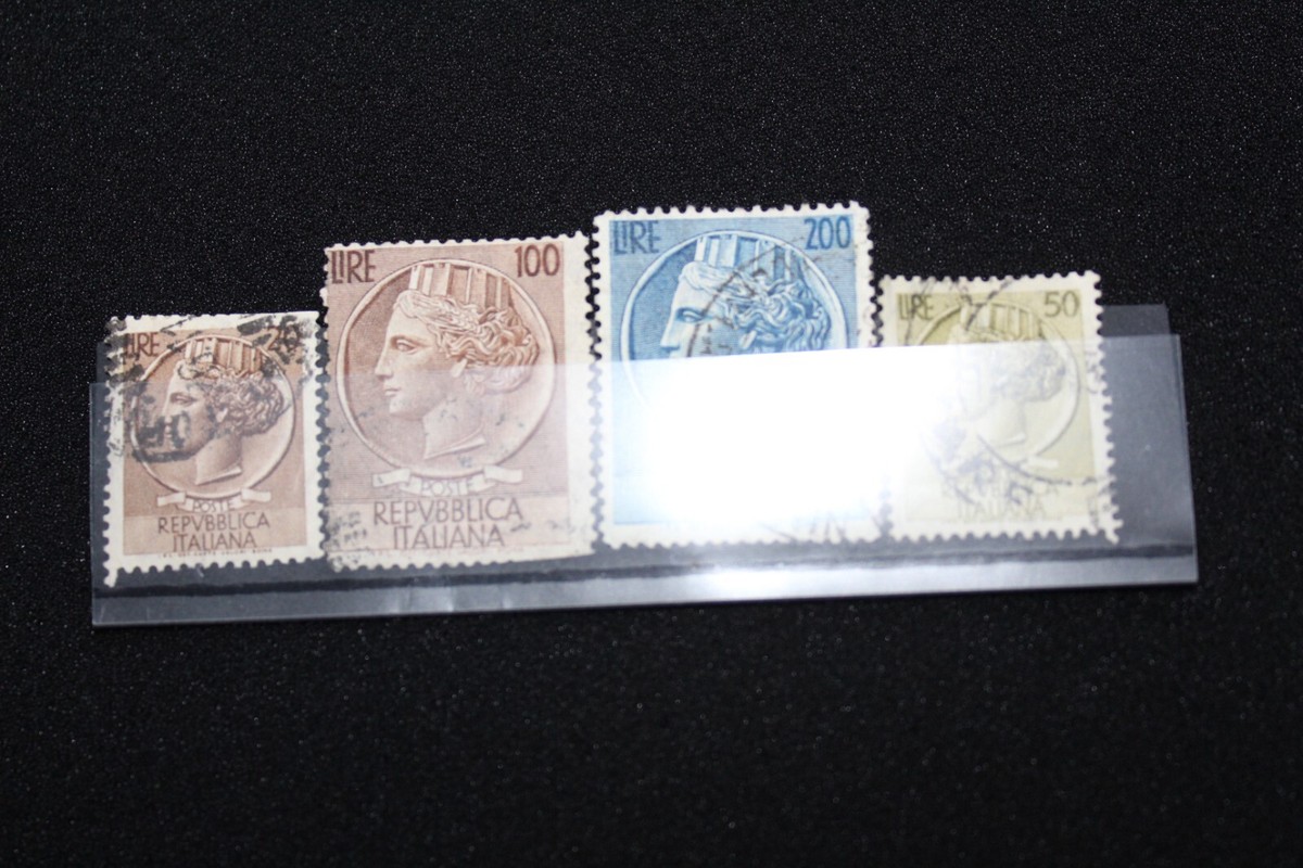 イタリア1954年シラクサナ大寸法200リラ使用済切手　通常200リラ使用済切手 イタリア1954年シラクサナ大寸法200リラ使用済切手