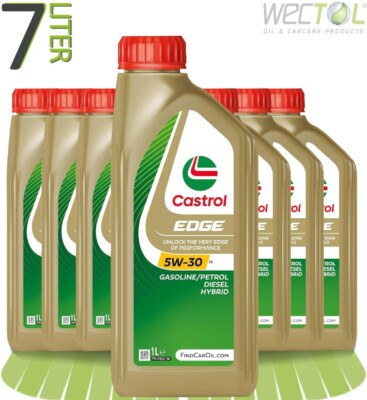 7x1 L Castrol Edge M 5W-30 für viele BMW LL04 und Mercedes 229.31 229.51 229.52