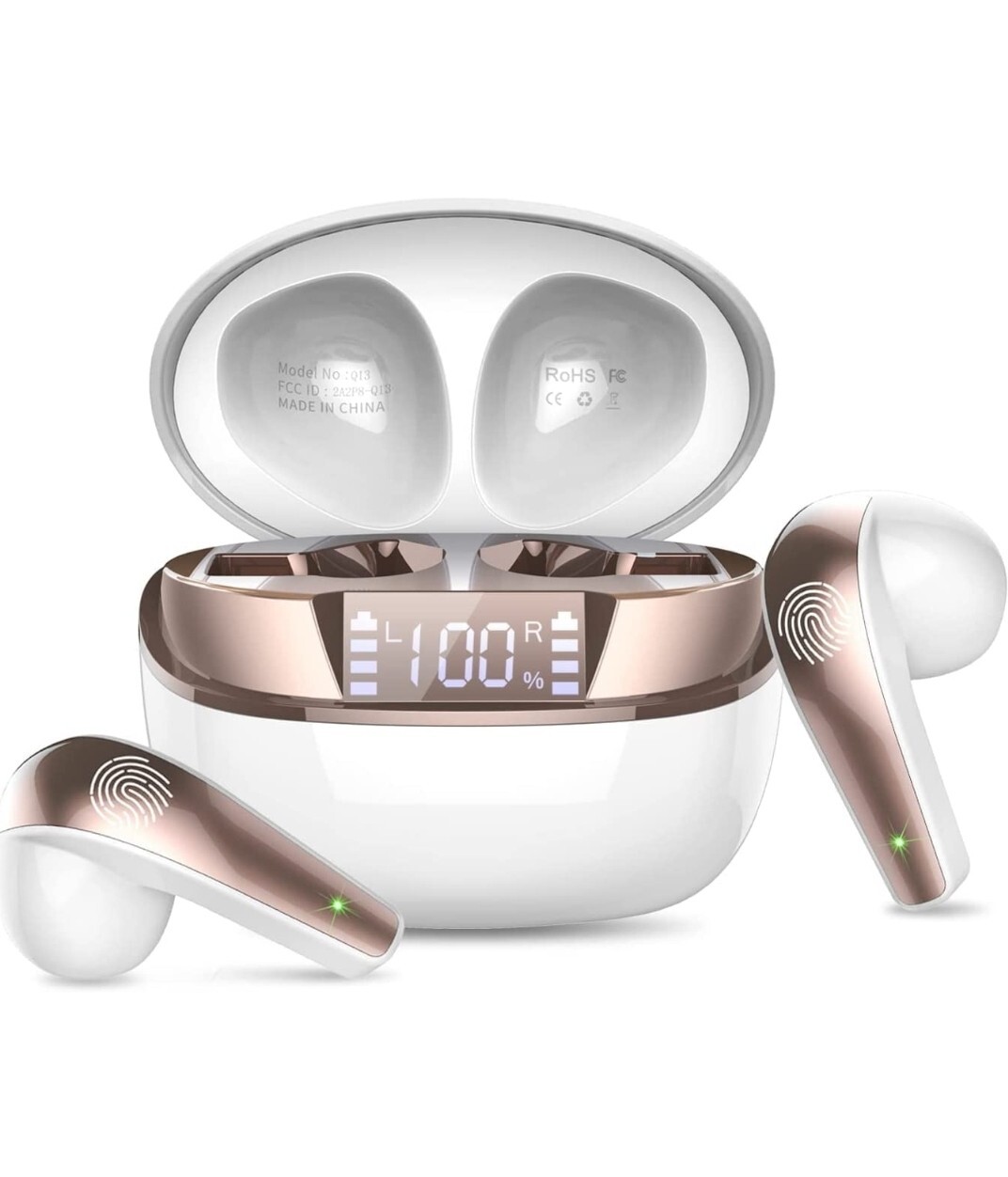 DOBOPO Wireless Earbuds, Bluetooth 5.3 Earphones with LED Digital Display, Mini