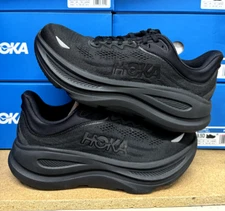 Hoka One One Bondi 9 Triple Black 1162012-BBLC Womens Running Sneakers New
