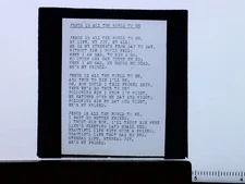 Poem To Jesus Christ Glass Magic Lantern Slide Antique c1905 Y20422