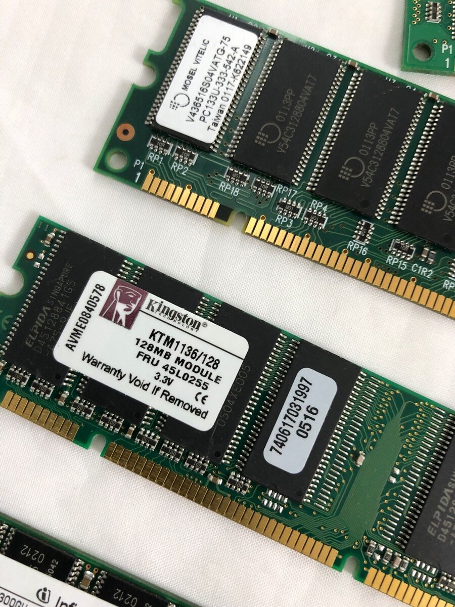128MB PC133 168 PIN DIMM SDRAM MEMORY MODULES 128 Megabyte 16x64 PC-133  Non-ECC