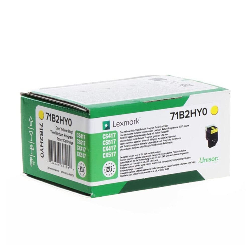 Lexmark 71B2HY0 gelb Toner NUOVO
