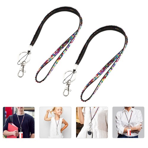 Set of 3 Mobile Phone Straps Lanyard for Smartphone Rhinestone Decor - Zdjęcie 12 z 12
