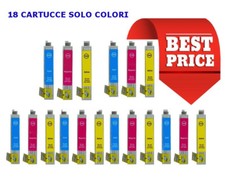 18 CARTUCCE solo colori PER EPSON STYLUS D78 D92 D120 S20 S21 BX300F SX410 SX510