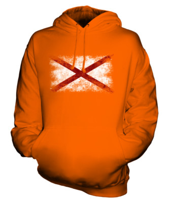 ALABAMA STATE DISTRESSED FLAGGE UNISEX HOODIE TOP ALABAMIAN ALABAMAN GESCHENK