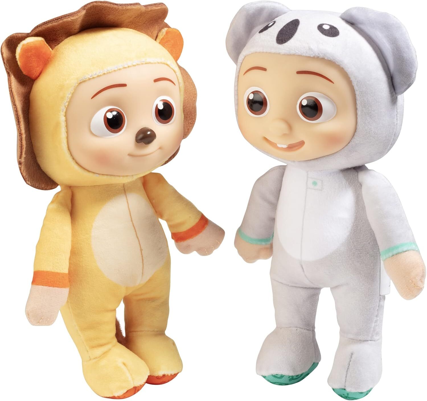 CoComelon 8-Inch JJ Lion and Koala Plush 2-Pack Officially Licensed Soft Twin Stuffed Animals