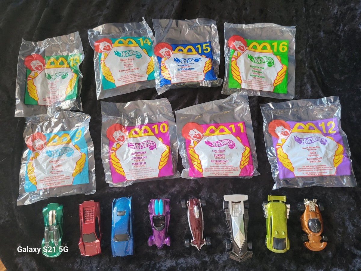 Hot Wheels 1999 McDonalds Happy Meal Toys, Full Set of 8