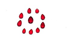 10 Pcs Red Imitation Stone Pear Cabochon Hydro Gemstone Fancy Jewellery Making