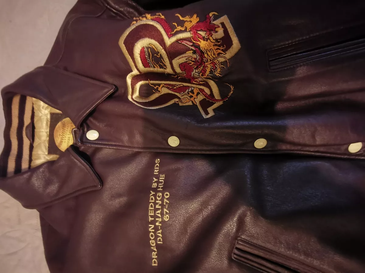 blouson cuir homme redskins dragon teddy by rds Aubergine satin
